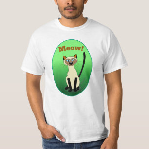 Siamesische Katzen-Grün-Shirt T-Shirt