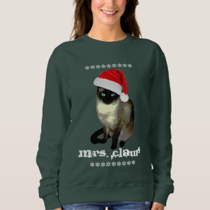 Siamesische Katzen-hässliche Weihnachtsstrickjack Sweatshirt