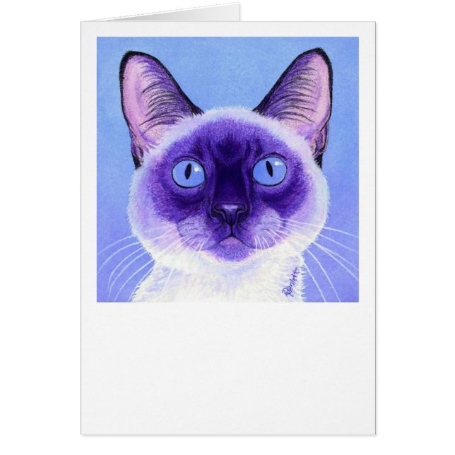 Siamesische Katzen-Karte (Vorne)