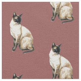Siamesische Katzen-Kunst-Gewebe Stoff