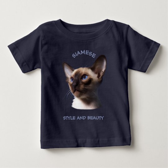 Siamesische Katzewatercolor-Zeichnen Baby T-shirt