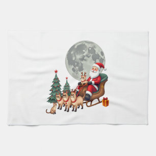 Siamesische-Rentier-Weihnachten Siamesische-Katze- Geschirrtuch