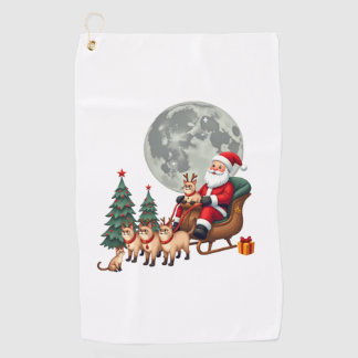 Siamesische-Rentier-Weihnachten Siamesische-Katzen Golfhandtuch