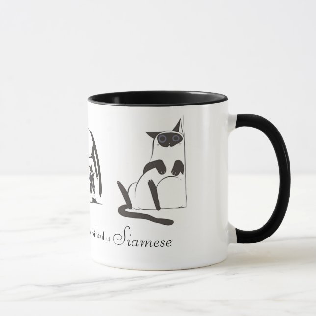 Siamesische Wecker-Tasse Tasse (Rechts)
