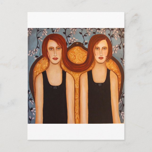 siamesische Zwillinge Postkarte (Vorderseite)