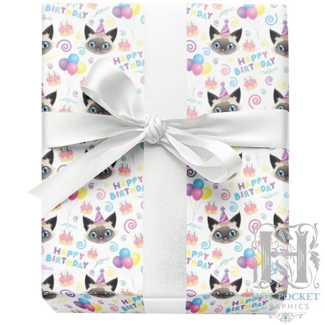 Siamesisches Katzen-Geschenkpapier Geschenkpapier (Von Creator hochgeladen)