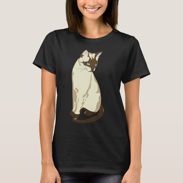 Siamesisches Katzen-T-Shirt T-Shirt (Vorderseite)
