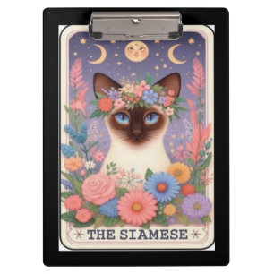 Siamesisches Katzen-Tarot   Mystiliche Feline Klemmbrett
