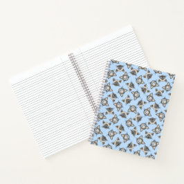 Siamesisches Mit Augen Cat Faces Graphic Art Muste Notizbuch