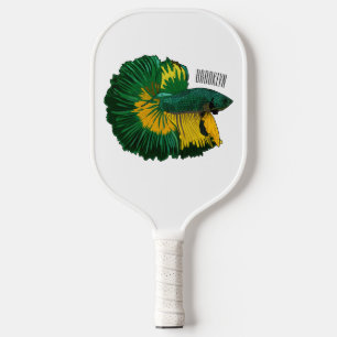 Siamische Bekämpfung des Cartoon Pickleball Schläger