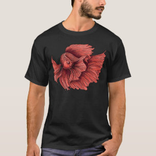 Siamische Kampffische zeichnend T-Shirt