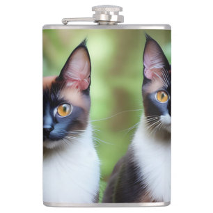Siamische Katzen-Twins, Hip-Flask Flachmann
