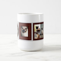 Siamische Katzenfamilie Foto Geschenk Morphing Tas