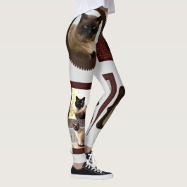 Siamische Katzenfamilie Leggings für Damen