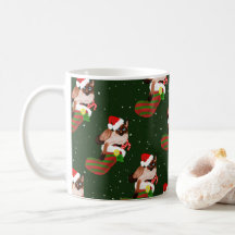 Siamische Katzenjause mit Strumpf und Weihnachtsma