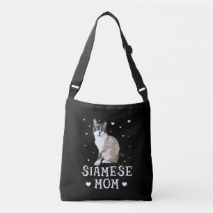 Siamische Mama Niedlich Siamese Siamese Lover Tragetaschen Mit Langen Trägern