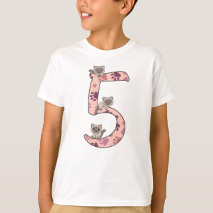 Siamkatze 5. Geburtstag für Kinder Katzen T - Shir T-Shirt