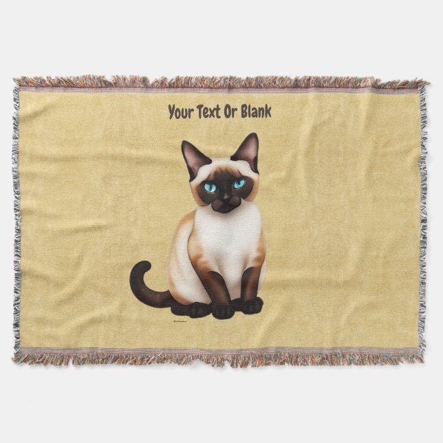 Siamkatze auf altem Papier Decke (Vorderseite)