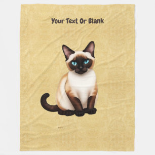 Siamkatze auf altem Papier Fleecedecke