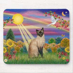 Siamkatze - Herbstsonne Mousepad