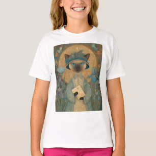 Siamkatze im Jugendstil – Elegantes Katzenkunstwer T-Shirt