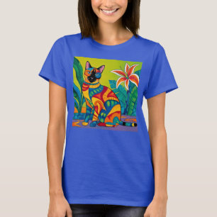 Siamkatze im Tropengarten T-Shirt
