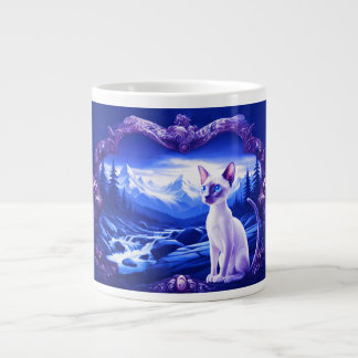 Siamkatze in Landschaftlichem Rahmen Jumbo-Tasse