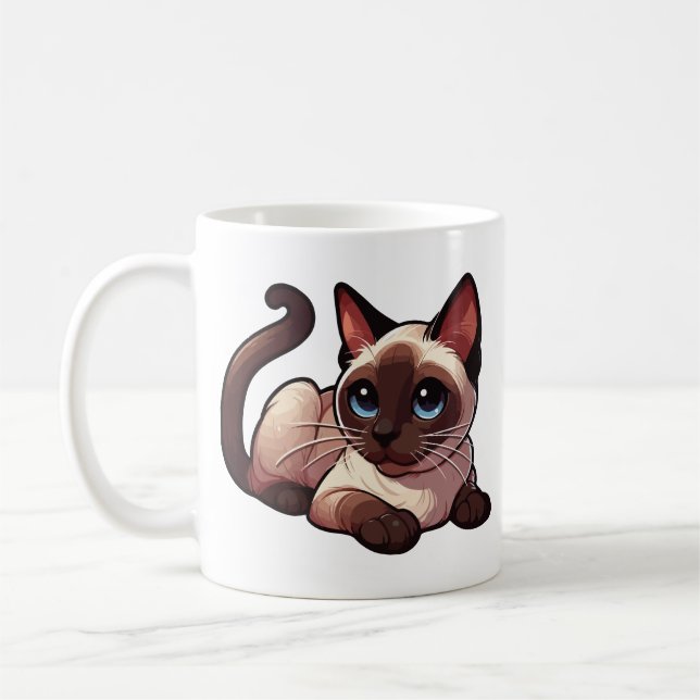 Siamkatze Kaffeetasse (Links)