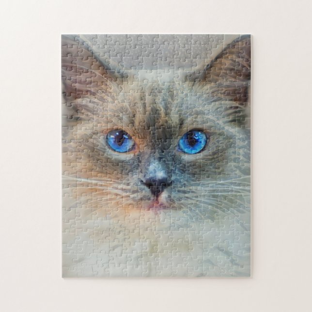 Siamkatze mit blauen Augen (Vertikal)