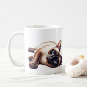 Siamkatze, Niedlich blaue Mit Augen Feline Kaffeetasse