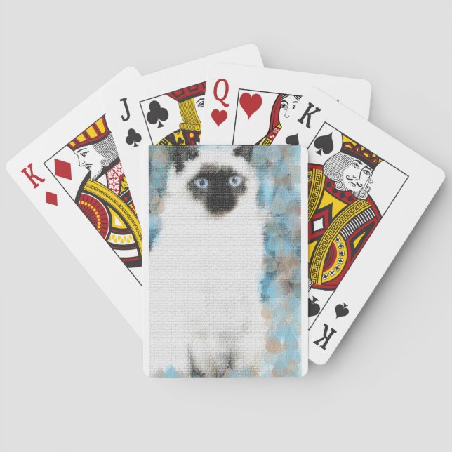 Siamkatze Spielkarten (Rückseite)
