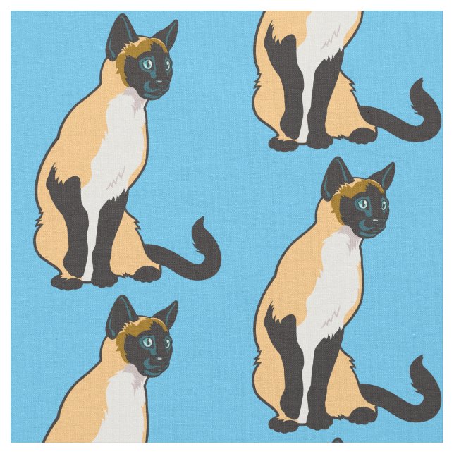 Siamkatze Stoff (Nahaufnahme)