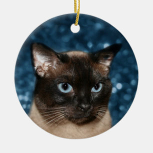Siamkatzen-Gesicht Keramik Ornament