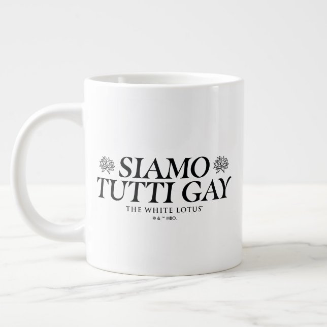 Siamo Tutti Gay - The White Lotus Jumbo-Tasse (Links)