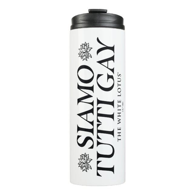 Siamo Tutti Gay - The White Lotus Thermosbecher (Vorderseite)