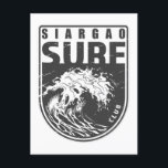 Siargao Surf Club Postkarte<br><div class="desc">Siargao Surf Club Design mit Ozeanwellendarstellung im Abzeichen Stil.</div>