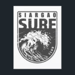 Siargao Surf Club Postkarte<br><div class="desc">Siargao Surf Club Design mit Ozeanwellendarstellung im Abzeichen Stil.</div>