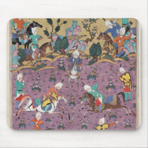 Siavosh, das Polo mit Afrasiab spielt Mousepad