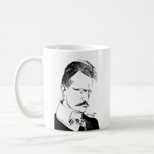 Sibelius: Zeichnung von Albert Engström (1904) Kaffeetasse