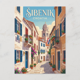 Šibenik Altstadt Gasse Kroatien Postkarte