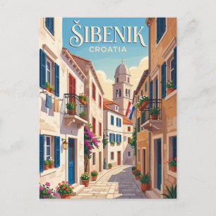 Šibenik Altstadt Gasse Kroatien Postkarte