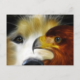 Siberia Husky Mighty Eagle Postkarte