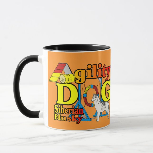 Siberian Husky Agility Tasse (Links)