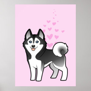 Siberian Husky / Alaskan Malamute Liebe Poster