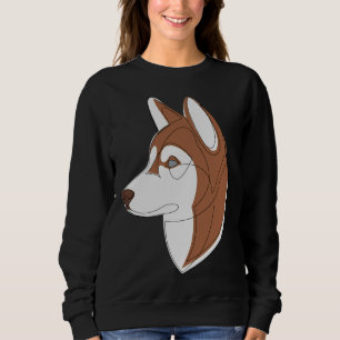 Siberian Husky Brown Sweatshirt