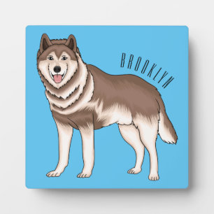 Siberian husky cartoon illustration fotoplatte