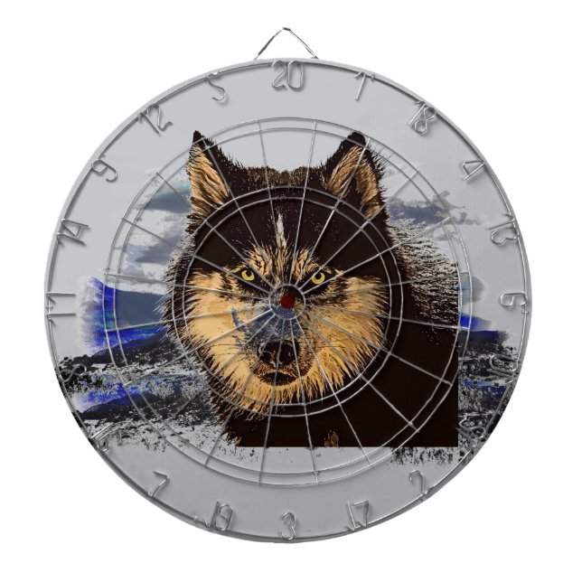 Siberian Husky Dart Board Dartscheibe (vorne)