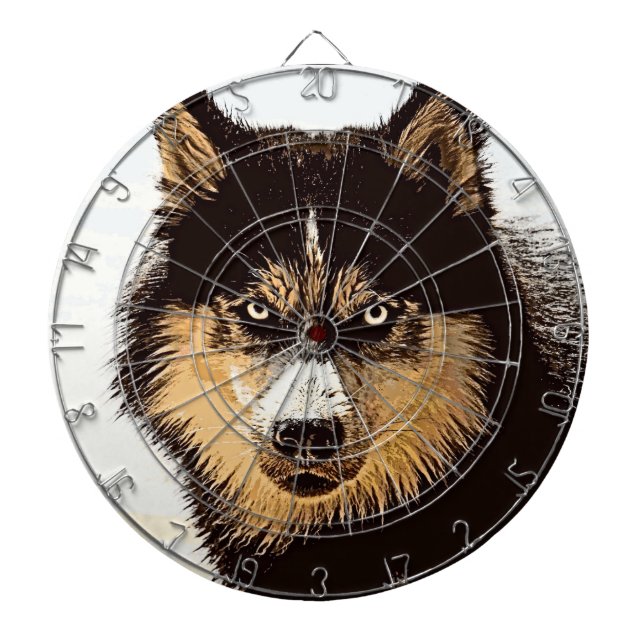 Siberian Husky Dartscheibe (vorne)