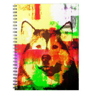 Siberian Husky Dog Art Notizblock
