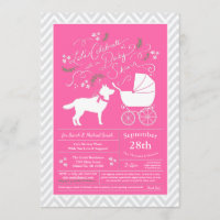 Siberian Husky Dog Baby Dusche Pink Girl